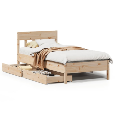 vidaXL tömör fenyőfa ágy matrac nélkül 100 x 200 cm (3301872) ágy és ágykellék