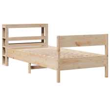 vidaXL tömör fenyőfa ágy matrac nélkül 100 x 200 cm (3306192) ágy és ágykellék
