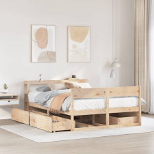 vidaXL tömör fenyőfa ágy matrac nélkül 120 x 190 cm ágy és ágykellék