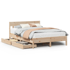 vidaXL tömör fenyőfa ágy matrac nélkül 120 x 190 cm (3301884) ágy és ágykellék