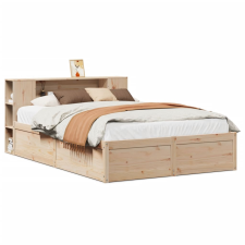 vidaXL tömör fenyőfa ágy matrac nélkül 120 x 190 cm (3323428) ágy és ágykellék