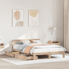 vidaXL tömör fenyőfa ágy matrac nélkül 135 x 190 cm ágy és ágykellék