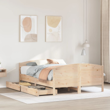 vidaXL tömör fenyőfa ágy matrac nélkül 135 x 190 cm ágy és ágykellék
