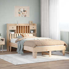 vidaXL tömör fenyőfa ágy matrac nélkül 135 x 190 cm ágy és ágykellék