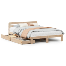 vidaXL tömör fenyőfa ágy matrac nélkül 135 x 190 cm (3309869) ágy és ágykellék