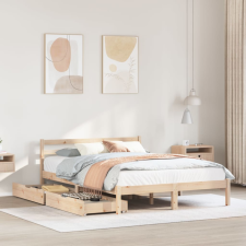 vidaXL tömör fenyőfa ágy matrac nélkül 150x200 cm ágy és ágykellék