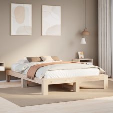 vidaXL tömör fenyőfa ágy matrac nélkül 150x200 cm ágy és ágykellék