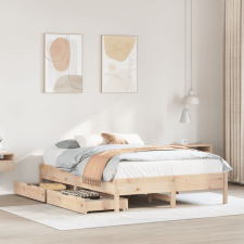vidaXL tömör fenyőfa ágy matrac nélkül 150x200 cm ágy és ágykellék