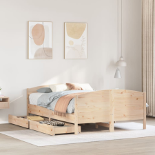 vidaXL tömör fenyőfa ágy matrac nélkül 150x200 cm ágy és ágykellék