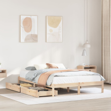 vidaXL tömör fenyőfa ágy matrac nélkül 160 x 200 cm ágy és ágykellék
