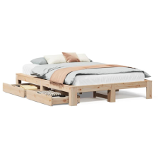 vidaXL tömör fenyőfa ágy matrac nélkül 160 x 200 cm (3308993) ágy és ágykellék