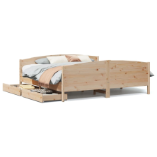 vidaXL tömör fenyőfa ágy matrac nélkül 180 x 200 cm (3301779) ágy és ágykellék