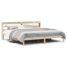 vidaXL tömör fenyőfa ágy matrac nélkül 200 x 200 cm ágy és ágykellék