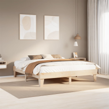 vidaXL tömör fenyőfa ágy matrac nélkül 200 x 200 cm ágy és ágykellék