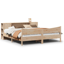 vidaXL tömör fenyőfa ágy matrac nélkül 200 x 200 cm (3323287) ágy és ágykellék