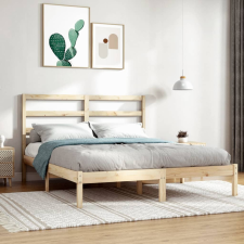 vidaXL tömör fenyőfa ágykeret 120 x 200 cm ágy és ágykellék