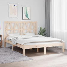 vidaXL tömör fenyőfa ágykeret 140 x 190 cm ágy és ágykellék