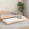 vidaXL Tömör fenyőfa ágykeret 75 x 190 cm