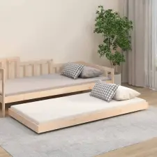 vidaXL Tömör fenyőfa ágykeret 75 x 190 cm ágy és ágykellék