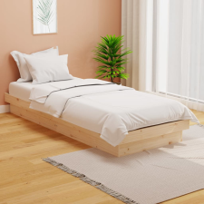 vidaXL tömör fenyőfa ágykeret 75 x 190 cm (2FT6 Small Single) ágy és ágykellék