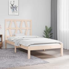 vidaXL tömör fenyőfa ágykeret 75 x 190 cm (2FT6 Small Single) ágy és ágykellék