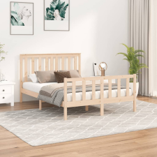 vidaXL tömör fenyőfa ágykeret fejtámlával 120 x 200 cm ágy és ágykellék