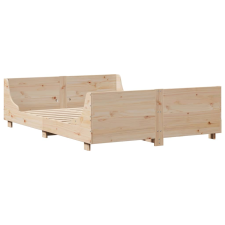 vidaXL tömör fenyőfa ágykeret fejtámlával 120 x 200 cm (850770) ágy és ágykellék