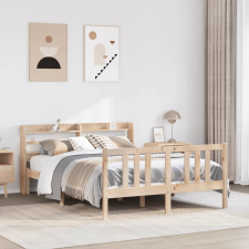 vidaXL tömör fenyőfa ágykeret fejtámlával 135 x 190 cm ágy és ágykellék