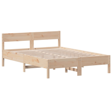 vidaXL tömör fenyőfa ágykeret fejtámlával 135 x 190 cm (842770) ágy és ágykellék