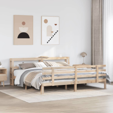 vidaXL tömör fenyőfa ágykeret fejtámlával 180 x 200 cm ágy és ágykellék