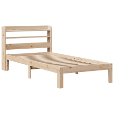 vidaXL tömör fenyőfa ágykeret fejtámlával 90 x 200 cm (3306782) ágy és ágykellék