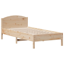 vidaXL tömör fenyőfa ágykeret fejtámlával 90 x 200 cm (842618) ágy és ágykellék