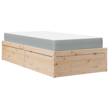 vidaXL tömör fenyőfa ágykeret matraccal 90 x 190 cm ágy és ágykellék