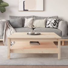 vidaXL tömör fenyőfa dohányzóasztal 100 x 100 x 40 cm bútor