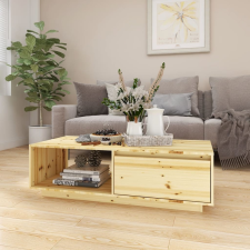 vidaXL tömör fenyőfa dohányzóasztal 110 x 50 x 33,5 cm bútor