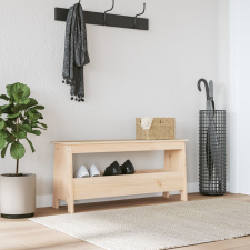 vidaXL tömör fenyőfa előszoba pad 100 x 28 x 45 cm bútor