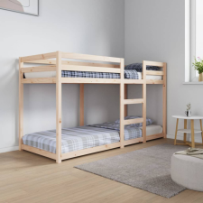 vidaXL Tömör fenyőfa emeletes ágy 75x190 cm ágy és ágykellék