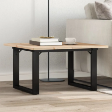 vidaXL tömör fenyőfa és öntöttvas dohányzóasztal O-vázzal 70x70x40 cm bútor