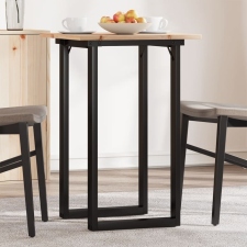 vidaXL tömör fenyőfa és öntöttvas étkezőasztal O-vázzal 50x50x75 cm bútor