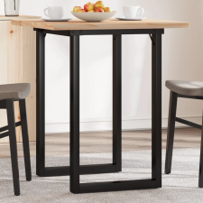vidaXL tömör fenyőfa és öntöttvas étkezőasztal O-vázzal 70x70x75,5 cm bútor