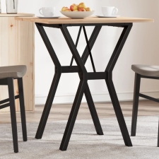 vidaXL tömör fenyőfa és öntöttvas étkezőasztal Y-vázzal 70x70x75 cm bútor