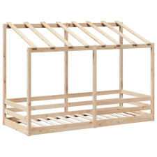 vidaXL tömör fenyőfa gyerekágy tetővel 90 x 190 cm gyermekágy