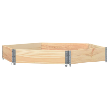 vidaXL tömör fenyőfa hatszögű magaságyás 160 x 160 cm (4010317) kerti tárolás