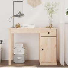 vidaXL tömör fenyőfa íróasztal 100 x 50 x 75 cm íróasztal