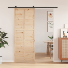 vidaXL tömör fenyőfa istálló stílusú ajtó 80x208 cm építőanyag