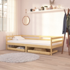 vidaXL tömör fenyőfa kanapéágy fiókokkal 90 x 200 cm ágy és ágykellék