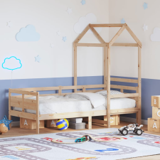 vidaXL tömör fenyőfa kanapéágy tetővel 80 x 200 cm ágy és ágykellék