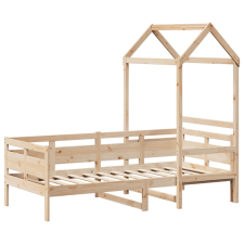 vidaXL tömör fenyőfa kanapéágy tetővel 90 x 200 cm ágy és ágykellék