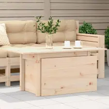 vidaXL Tömör fenyőfa kerti asztal 100 x 50 x 75 cm kerti bútor