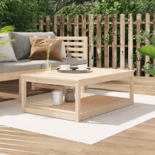 vidaXL tömör fenyőfa kerti asztal 121x82,5x45 cm kerti bútor